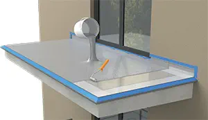Balkon z powłoką z żywicy Alchimica Hyperdesmo