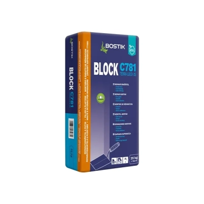 Bostik BLOCK C781 TERRA LOCK XS (Sperrmortel fein) - Drobnoziarnista masa naprawcza do odnowy betonu