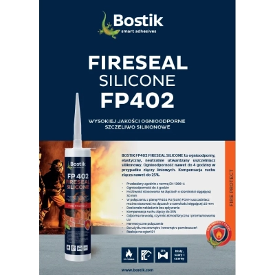 Bostik FP 402 Fireseal Silicone - Ogniochronna silikonowa masa uszczelniająca