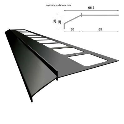Profil okapowy K100 - do posadzek z płytek ceramicznych (system eco)