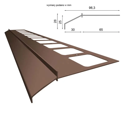 Profil okapowy K100 - do posadzek z płytek ceramicznych (system eco)